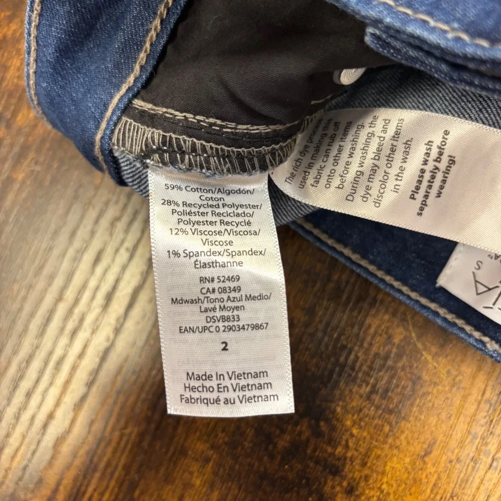 Sofia Jeans by Sofia Vergara Womens Sofia Skinny Ankle Raw Hem Jeans Blue Size 2